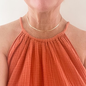 14k Gold Filled Herringbone Chain Necklace