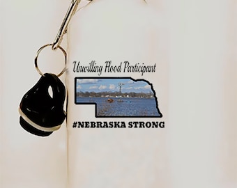 Nebraska Flood inspired Drink Bottle - Nebraska Flood Water bottle - 2019 Nebraska Flood Bottle - Unwilling Participant Bottle