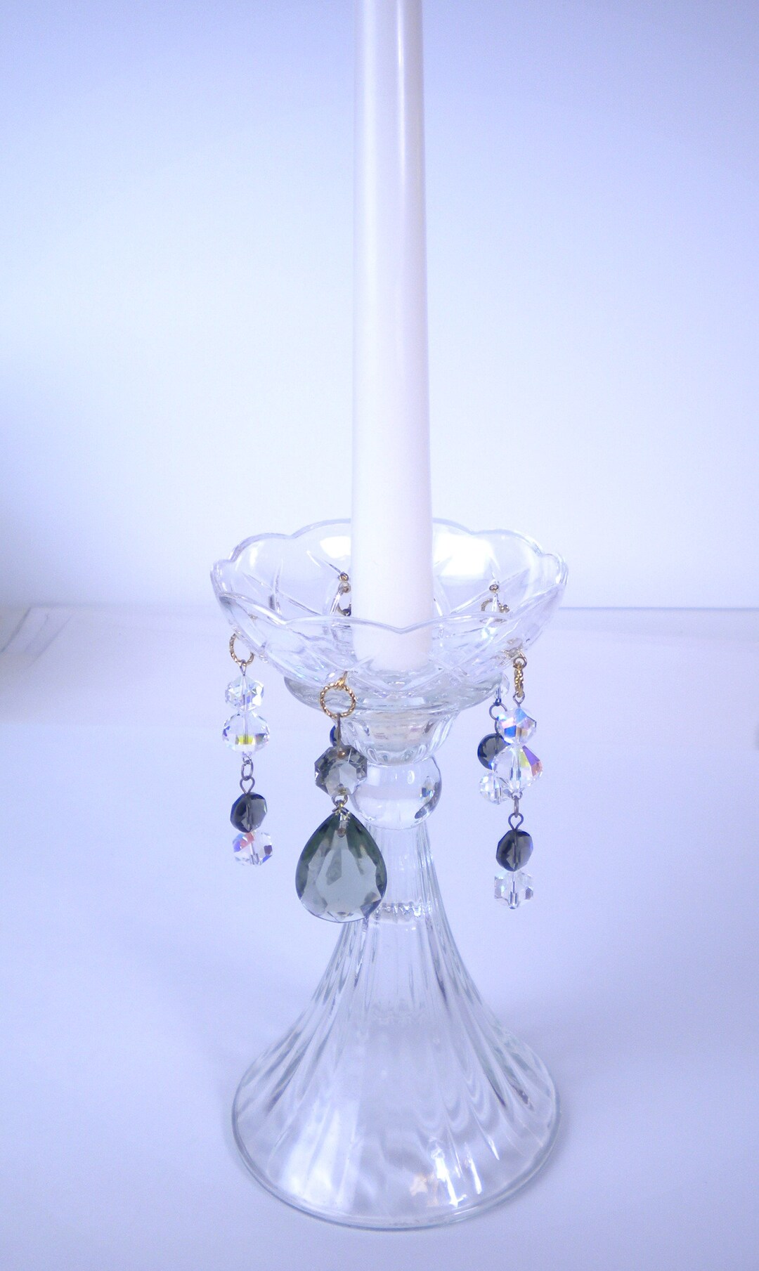 Bobeche Crystal Candle Wax Catcher Vintage Swarvoski Austria Etsy