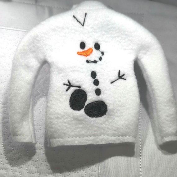 Dancing Snowman Elf Sweater 10" Doll Christmas Clothing Prop