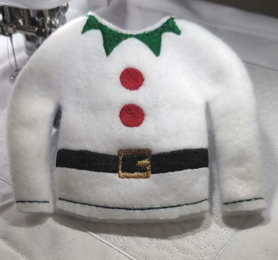 Santa Jacket with Belt Elf Sweater 10" Doll Christmas Clothing Prop