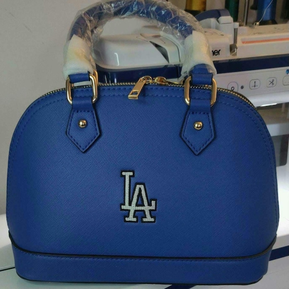 LA Baseball Logo Zip-Around Vegan Saffiano Classic Dome Satchel