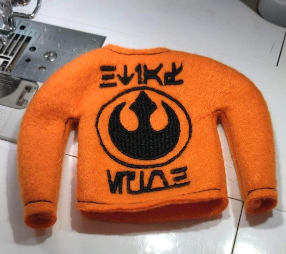 Rebel Alliance Faith & Hope in Aurebesh Elf Sweater 10" Doll Christmas Clothing Prop