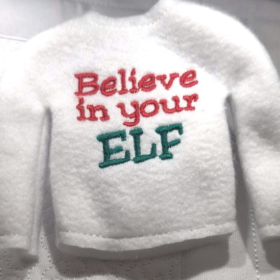 Believe in your Elf! Sweater 10" Doll Christmas Clothing Prop