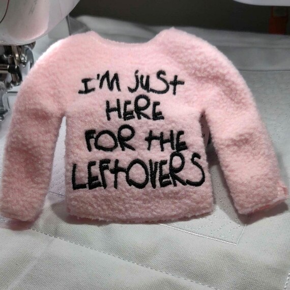 I'm here for the Leftovers Elf Sweater 10" Doll Christmas Clothing Prop