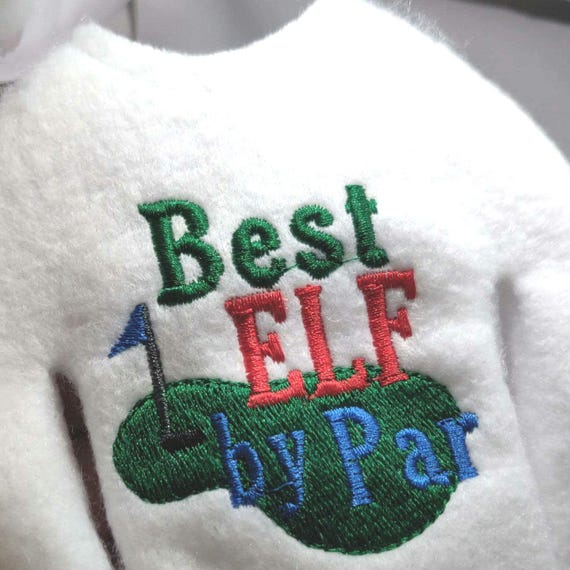 Golf Par Elf Sweater 10" Doll Christmas Clothing Prop