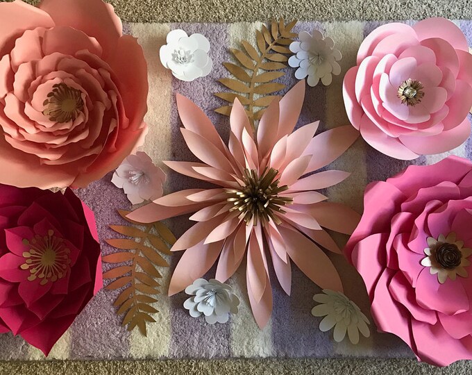 Giant Paper Flower Wall Decor Wedding Backdrop Nursery Wall Etsy