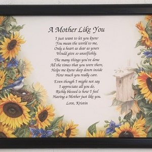 Gifts for Mom, Mother's Day Gift for Mom from Son, Frame Included, Mother Gift From Daughter, Mom Birthday Gift, Personalized Gifts for Mom