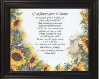 Memory of Sister, Sympathy of Sister Gift, In Memory Gift, Frame Included, Memorial Day Gifts, Condolence Gifts, Loss Of Sister, Footprints