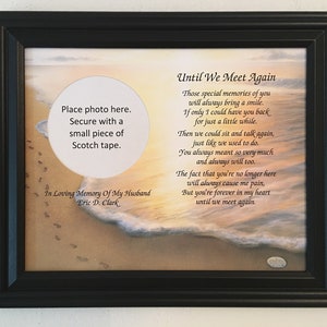 Memory of Husband, Sympathy of Husband, In Memory Gift, Frame Included, Memorial Day Gift, Condolence Gifts, Loss Of Husband, Gift for Widow