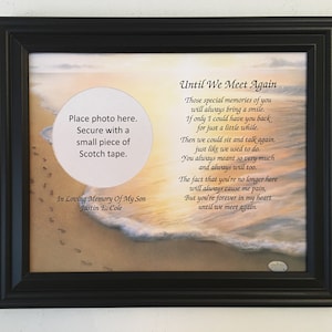 In Memory of Son, Sympathy Gift, Loss of Son, Memorial Gift, Memory Gifts, Sympathy Gift, Frame Included, Memorial Day Gifts, Framed Print