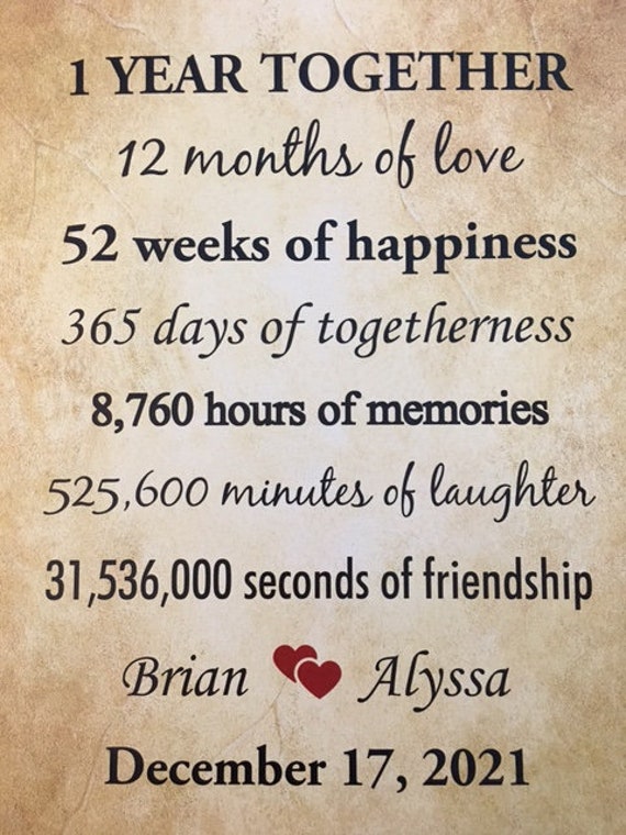 1 Year Anniversary Gift For Girlfriend 1 Year Together For Etsy 1 Year Anniversary Gift For Girlfriend 1 Year Together For Etsy