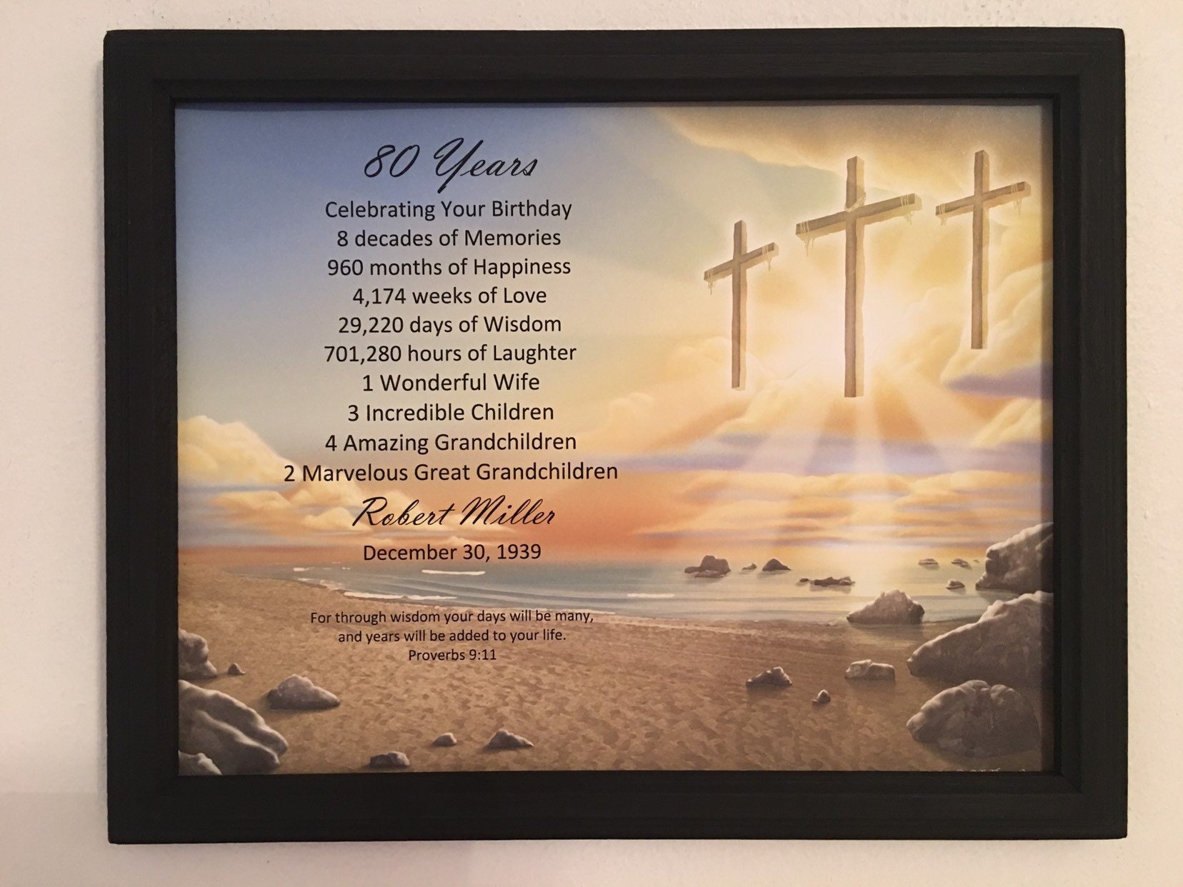 80th birthday gift religious gifts born in 1939 frame etsy