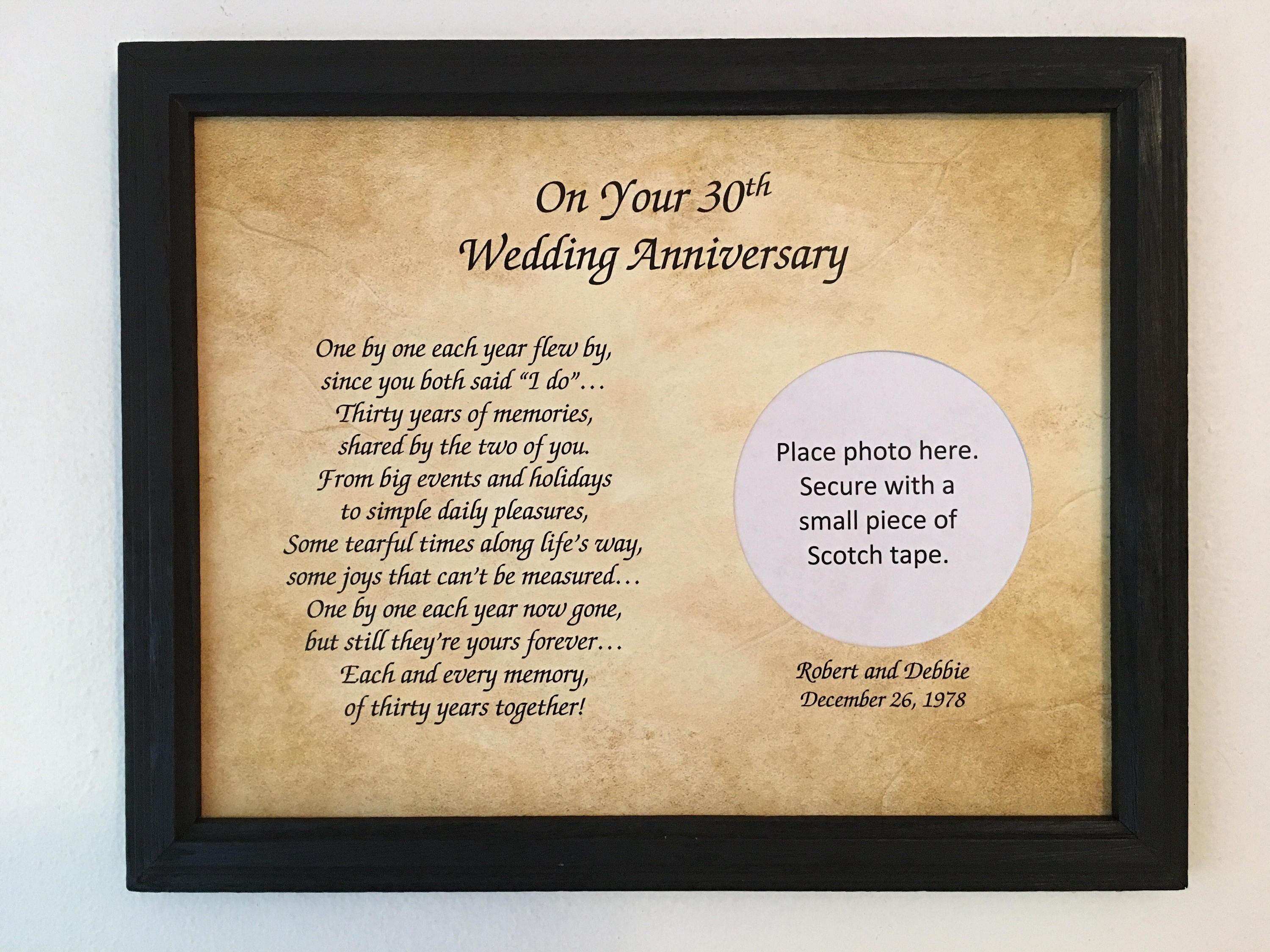 30 Year Anniversary 30th Anniversary Gift 30th Wedding Etsy 30 Year Anniversary 30th Anniversary Gift 30th Wedding Etsy