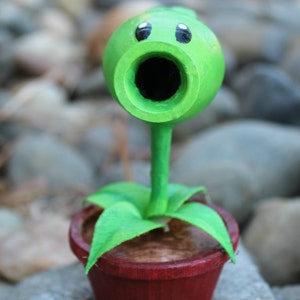 Plants vs Zombie Peashooter // Cake Topper // CupCake // Collectible // Birthday // Halloween