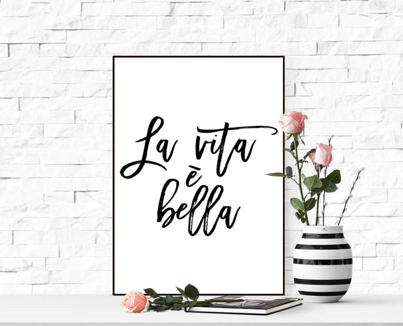 La vita e bella print Inspirational quote art Printable quote - Etsy France