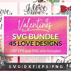 Valentines bundle svg designs Cameo Cricut cut files Valentines day svg Love bundle Vday Romantic quotes Girly Cute Adult Cupid svg dxf eps