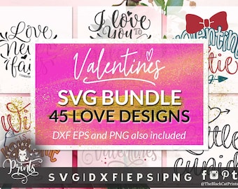 Valentines bundle svg designs Cameo Cricut cut files Valentines day svg Love bundle Vday Romantic quotes Girly Cute Adult Cupid svg dxf eps