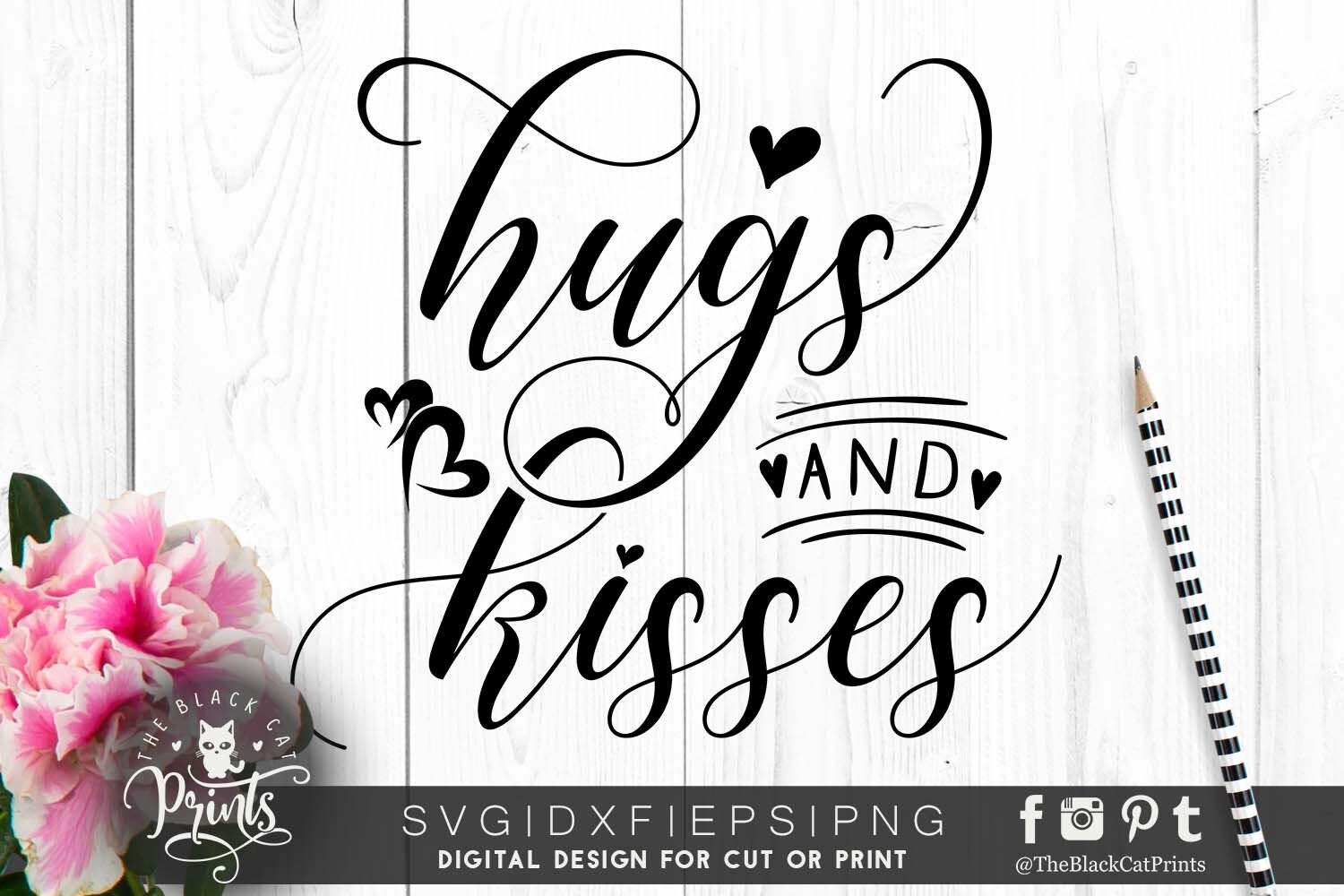 Download Hugs and kisses svg Valentines day SVG file for Cricut ...