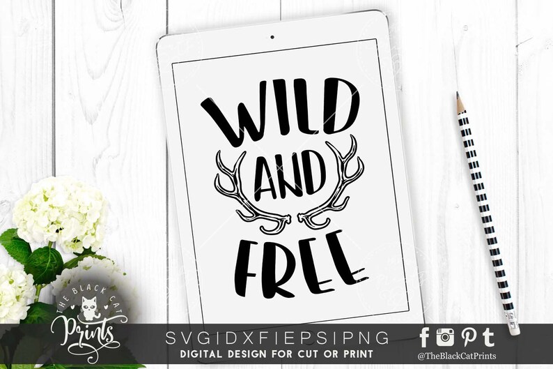 Download Wild and free SVG cut file Boy Vinyl decal svg Cricut ...
