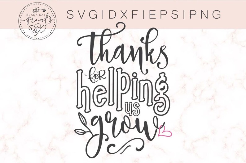 Download Thanks for helping us grow SVG Vinyl files for cut Teacher ...