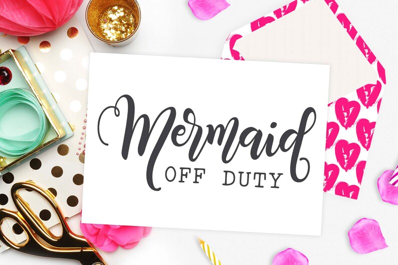 Download Mermaid off duty SVG file Mermaid svg Summer Svg Digital clip | Etsy