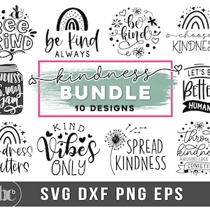 Vriendelijkheid SVG-bundel | Vriendelijkheid bundel SVG PNG voor Cricut, silhouet & sublimatie | Bee soort SVG | Vriendelijke Vibes SVG | Vriendelijkheid citaten bundel