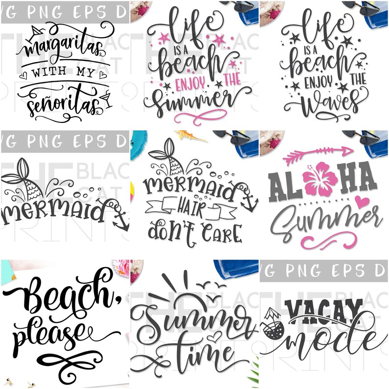 Download Summer SVG bundle Sale SVG files set Cricut svg Iron on Beach | Etsy
