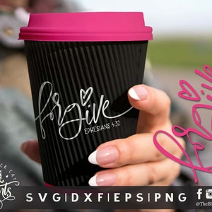 Forgive svg cutting file Bible verse svg Christian cut file for Cricut Silhouette cutting machines Heart svg Religious design Vinyl iron on