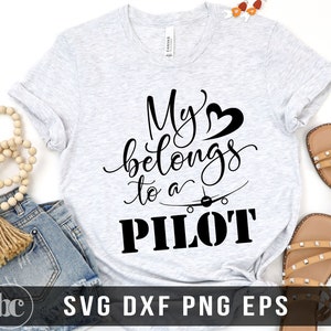 Mijn hart behoort tot een piloot-svg | Pilootvrouw-svg | Pilot vriendin-svg | Valentijnsdag-svg | Vliegtuig-svg | Vlieger-svg | Vaderdag