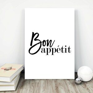Bon Appetit Sign Bon Appetit Print Kitchen Printable Decor - Etsy