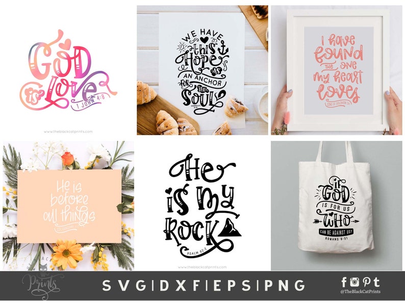 Download Christian SVG bundle Bible verse SVG bundle Cricut files set | Etsy