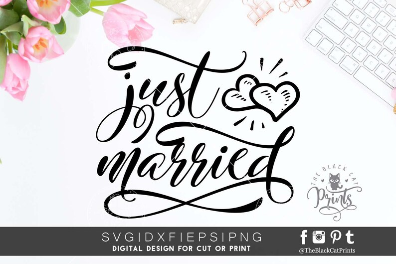 Download Just married svg cricut file for cut SVG design DIY iron on | Etsy