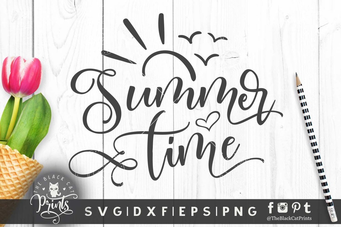 Summertime Svg File for Cut Summer Svg Cutting File DIY Beach Etsy