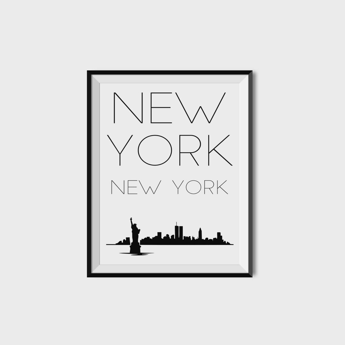 New York City Wall Art Print New York City Skyline Decor Etsy