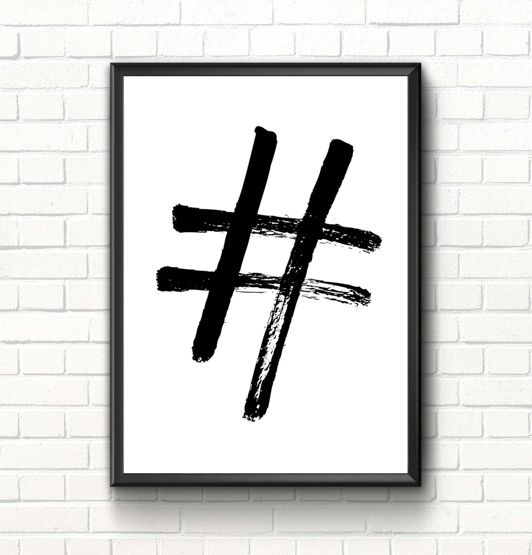 Printable Hashtag Number Sign Abstract Art Print Number Sign Hashtag Symbol Print Minimalist - Etsy