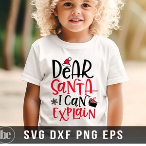Beste Kerstman, ik kan SVG uitleggen | Kerst-svg | Kinderen-svg | Kerstman-svg | Winter-svg | Grappige kerst zeggen SVG | Lieve Kerstman Shirt SVG