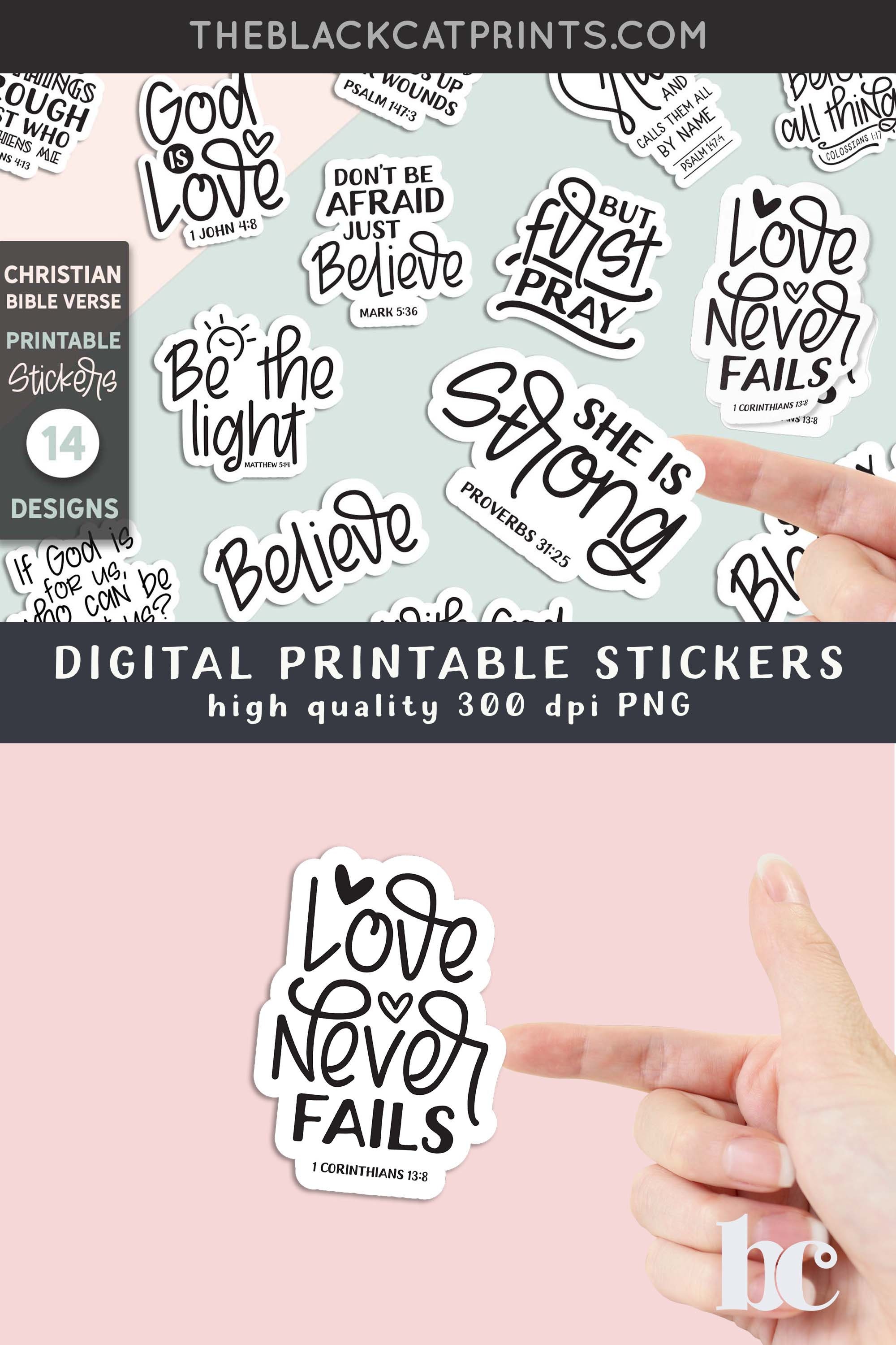 Christian Bible Verse Stickers