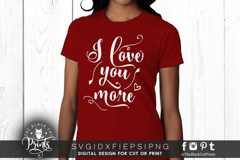 Download I love you more SVG cut file Love Vinyl decal svg Cricut | Etsy