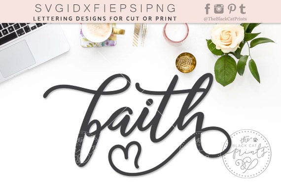 Download Faith svg for cut Christian svg file Modern calligraphy svg | Etsy