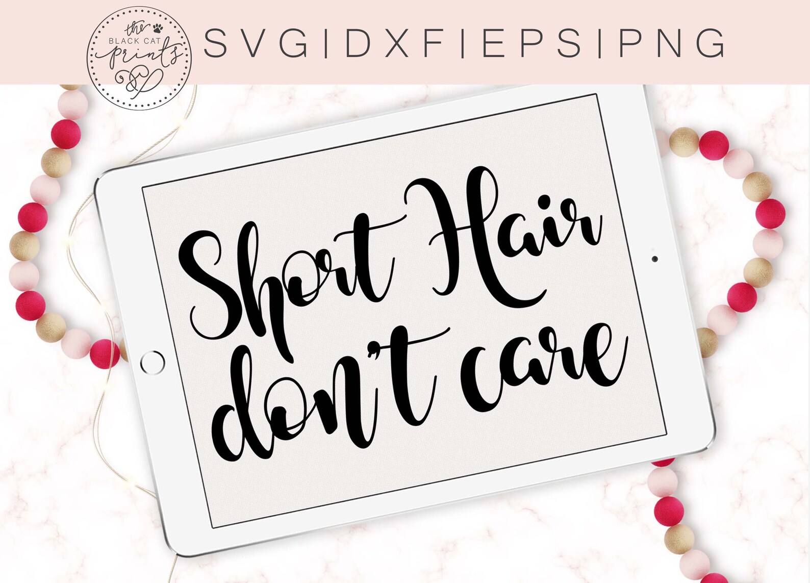 Short Hair Don't Care Svg for Cricut SVG File Sayings Svg Etsy