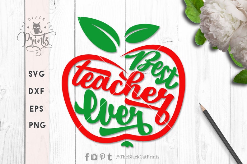 Download Best teacher ever SVG cuttable file Cricut svg Teacher svg | Etsy