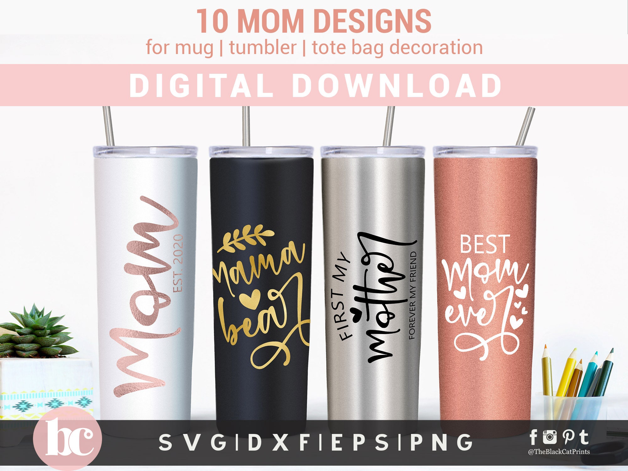 Mom quotes SVG bundle for Mug Tumbler decals Mother's | Etsy