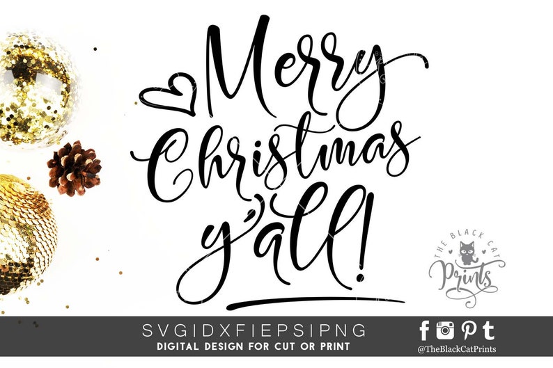 Download Merry Christmas Yall svg cutting file Digital sign Quote ...