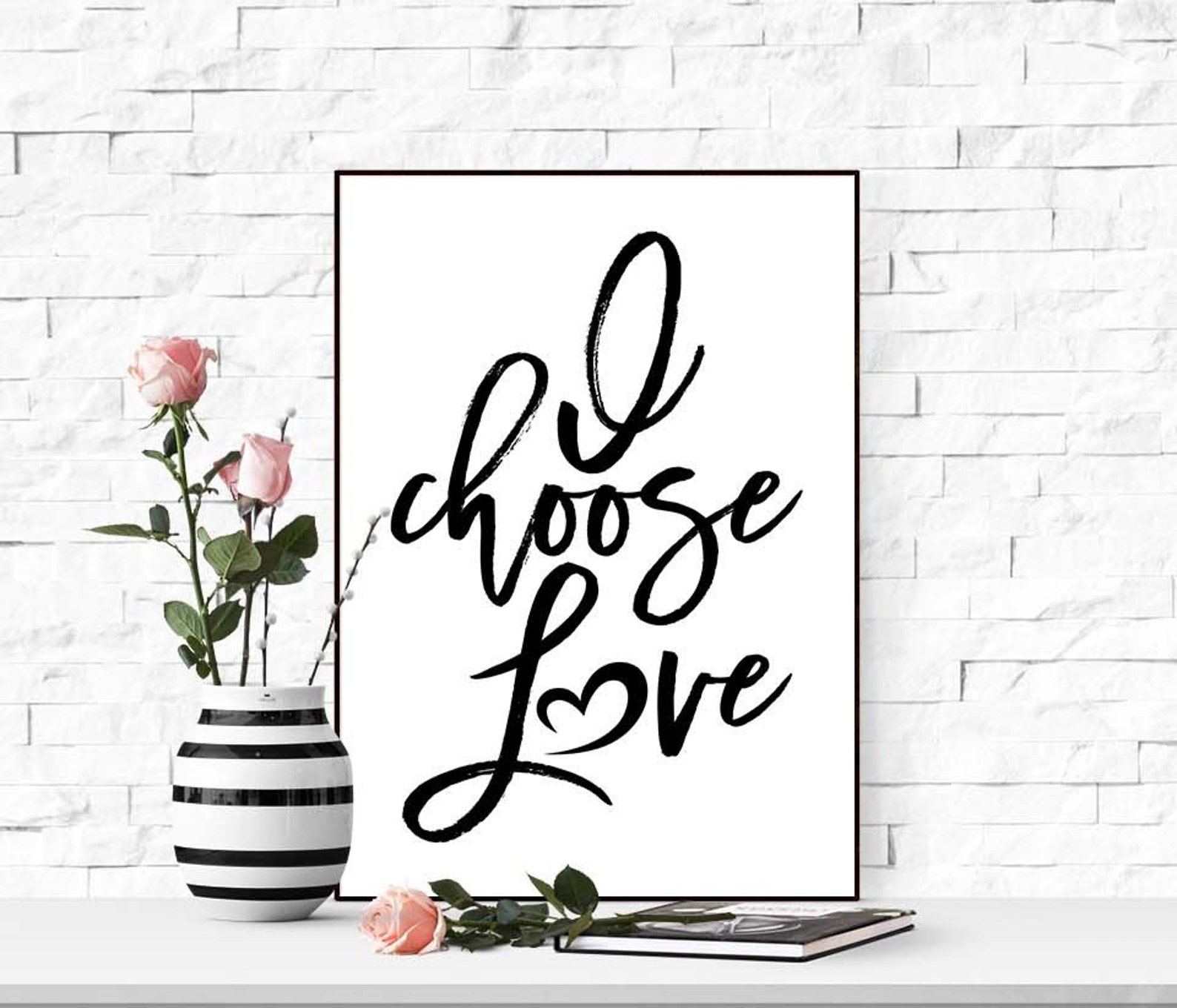 I Choose Love Print Love Printable Wall Art Womens March on Etsy