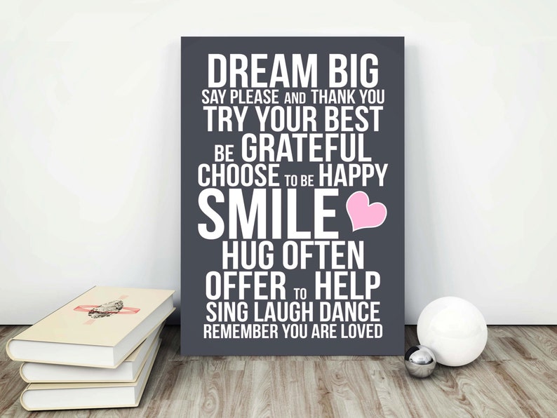 Dream Big Poster Printable Art Print Inspirational Quote - Etsy