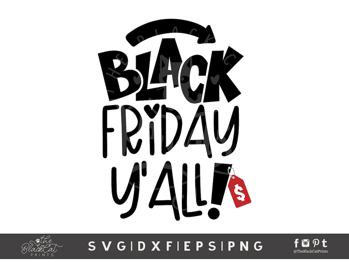 Black Friday SVG DXF Eps Png for Cricut Silhouette Black Etsy