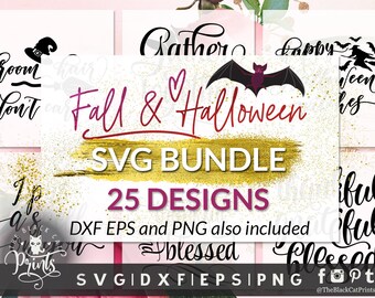 Halloween SVG bundle Thanksgiving SVG files set SVG Cricut designs Fall svg Bundle files for cut Svg Sale Halloween Clip art svg dxf eps png