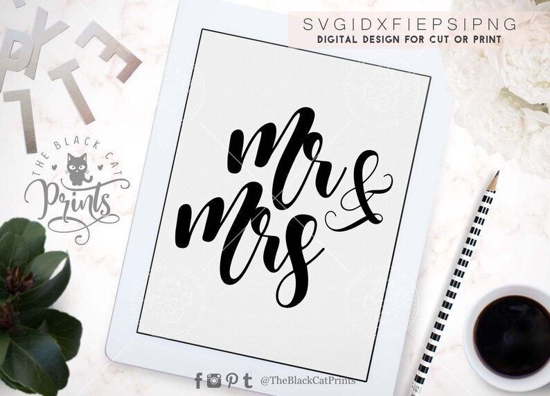Download Mr & Mrs svg file Wedding svg cut file for Cricut Bridal ...