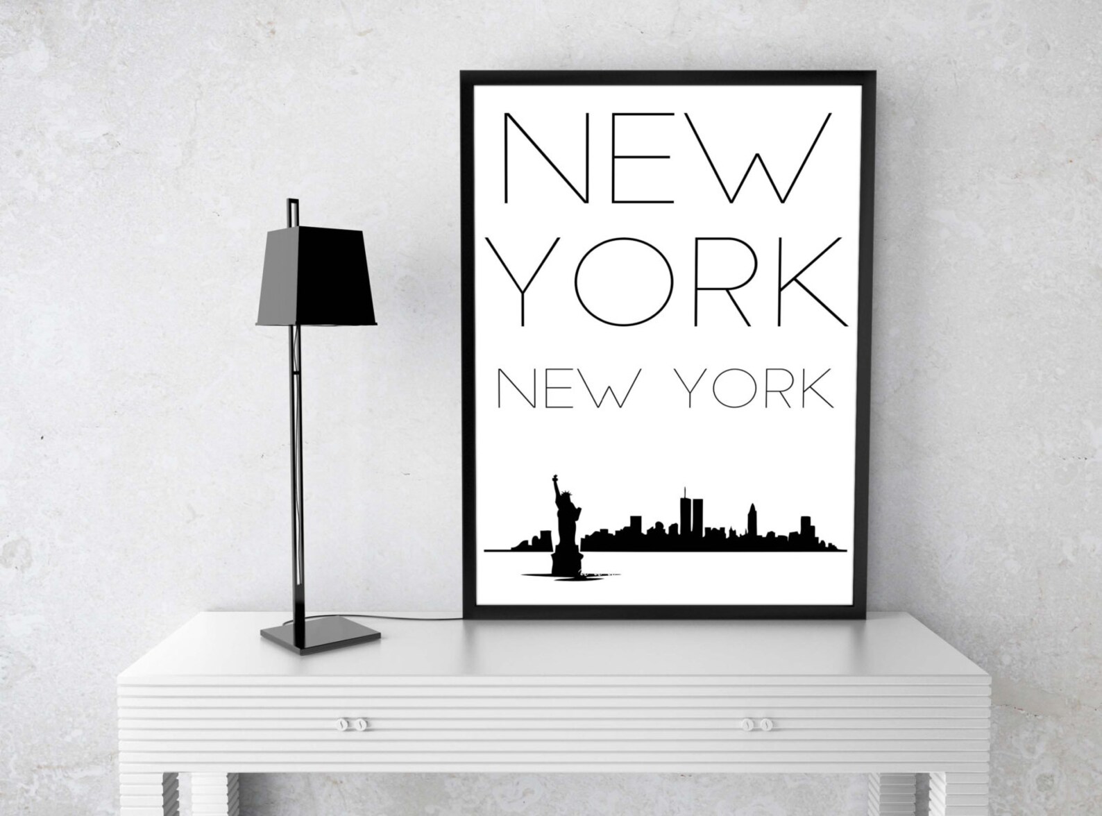 New York City Wall Art Print New York City Skyline Decor Etsy